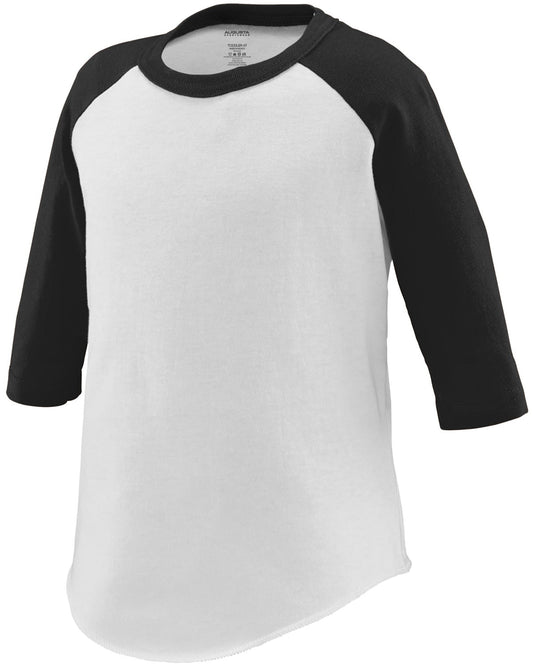Toddler Three-Quarter Sleeve Baseball Jersey - White / Black