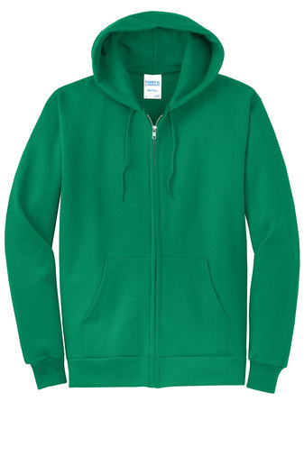 Unisex Core Fleece Full-Zip Hoodie - Kelly