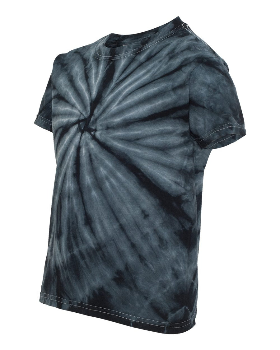 Youth Cyclone Vat-Dyed Pinwheel Short Sleeve T-Shirt - Black