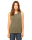 Bella + Canvas B8803 - Women's Flowy Scoop Muscle Tank - Heather Olive