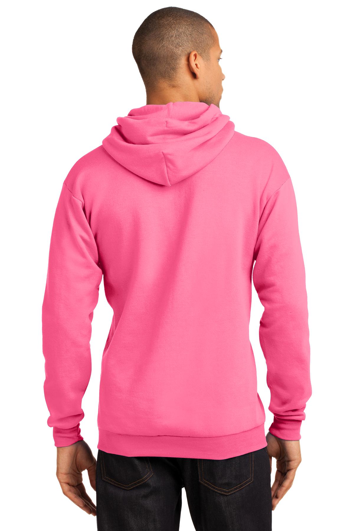 Unisex Core Fleece Pullover Hoodie - Neon Pink