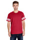 LAT 6937 - Men's Football T-Shirt - Vintage Red / Blend White