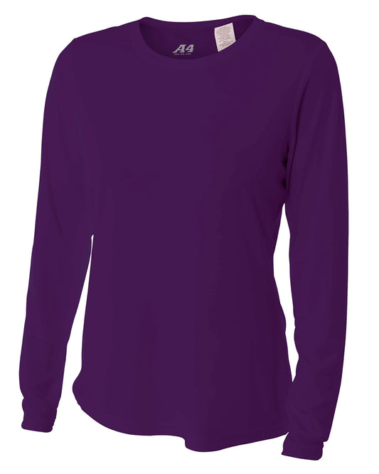 Women's Long Sleeve Cooling Performance Crew Shirt - Purple