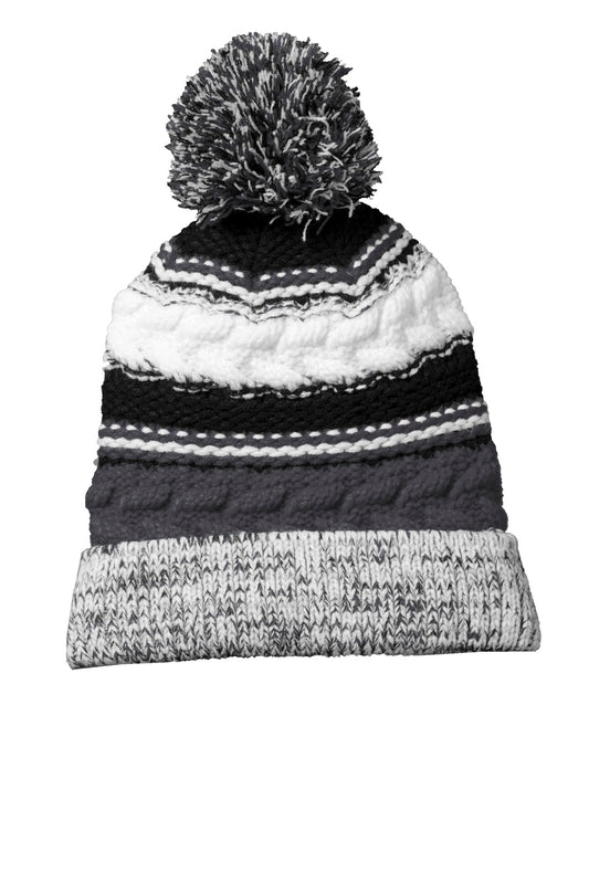 Pom Pom Team Beanie - Iron Gray / Black / White