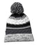 Sport-Tek STC21 - Pom Pom Team Beanie - Iron Gray / Black / White
