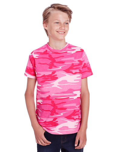 Youth Camo T-Shirt - Pink Woodland