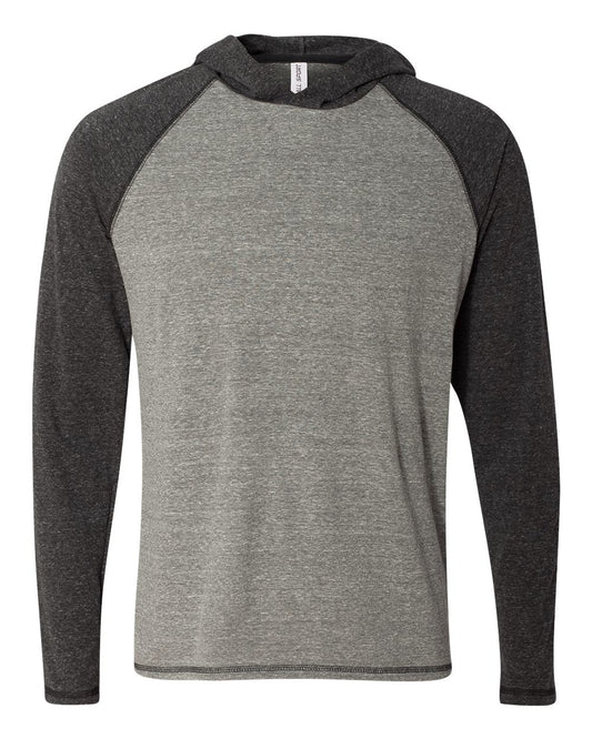 Triblend Jersey Hooded Pullover - Gray Heather / Charcoal Heather Triblend