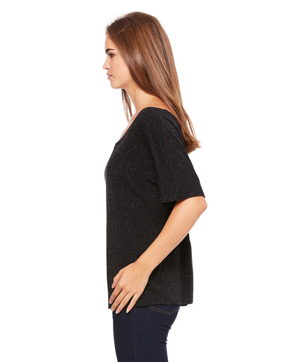 Women's Slouchy T-Shirt - Black Speckled
