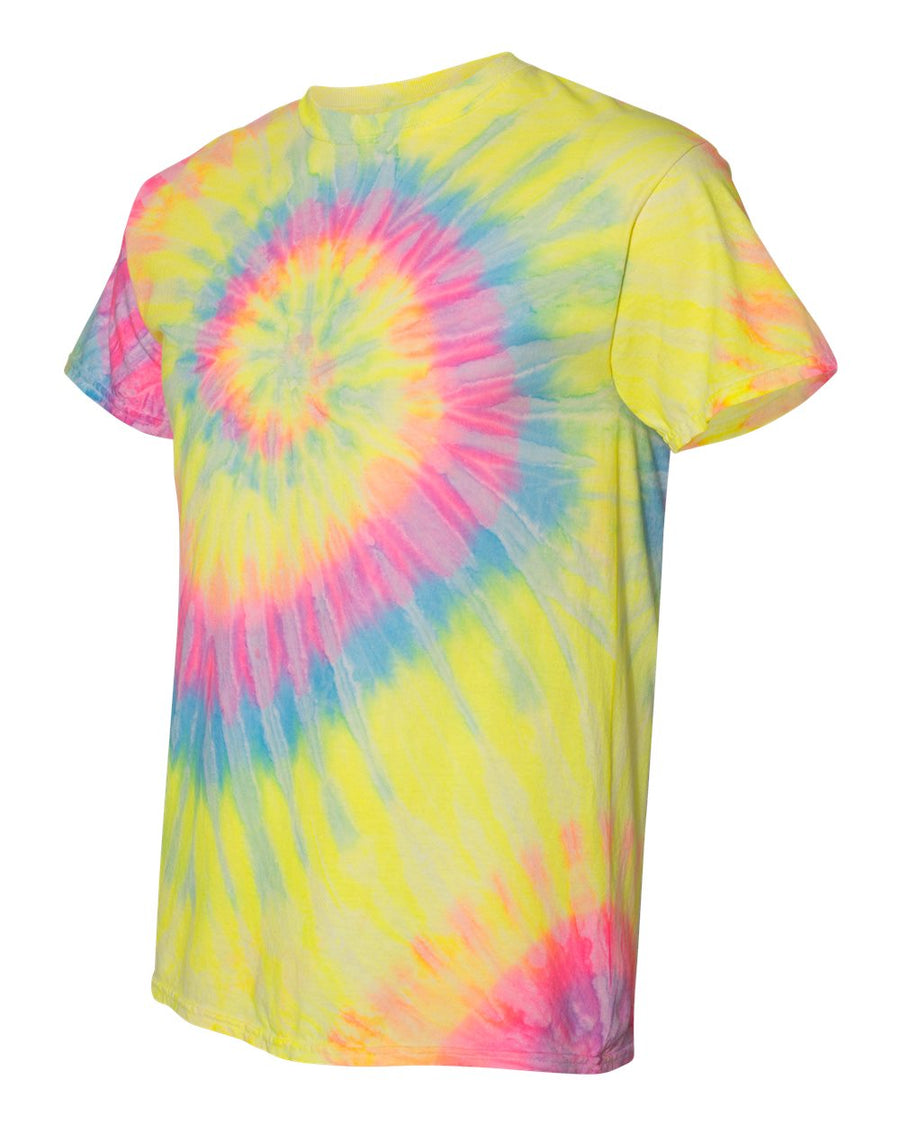 Unisex Multi-Color Spiral Short Sleeve T-Shirt - Dayglo