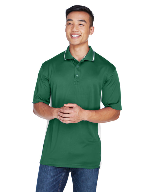 Men's Cool & Dry Sport Two-Tone Polo - Forest Green / White