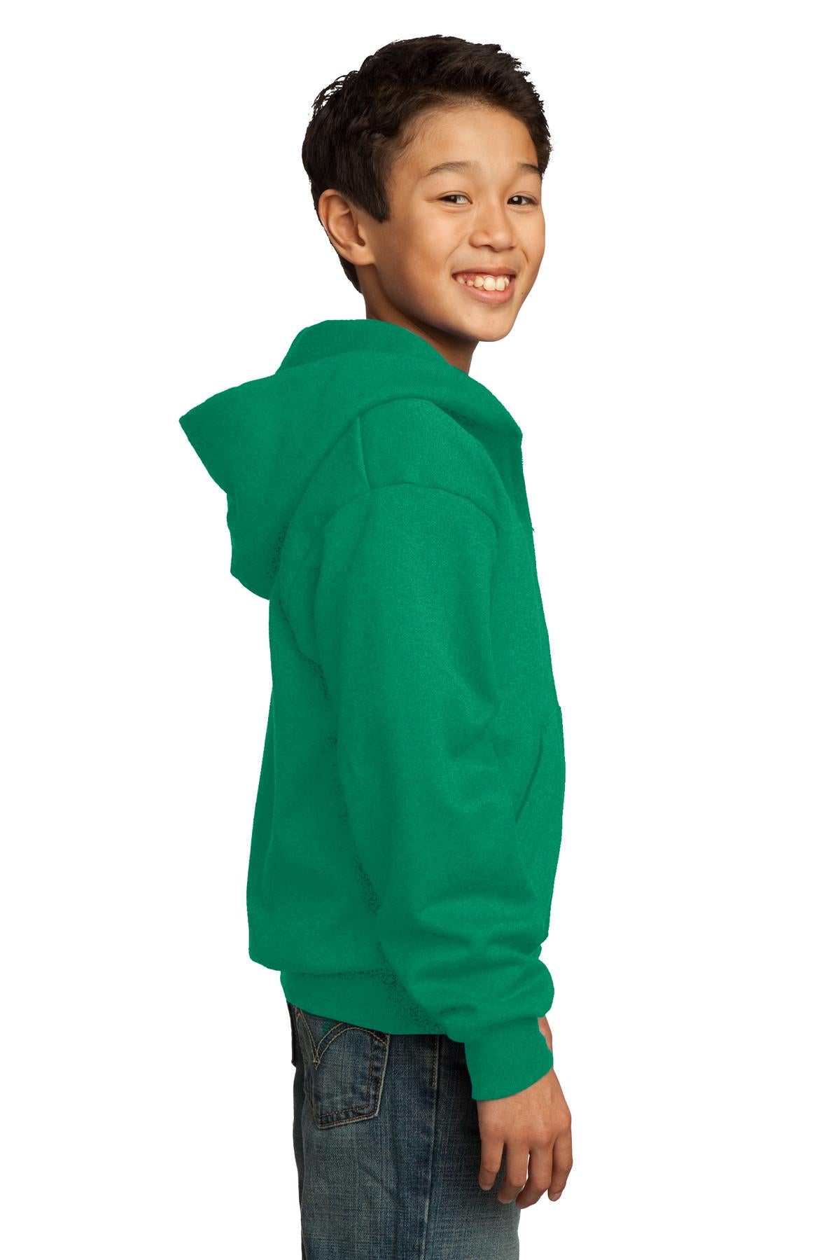 Youth Core Fleece Full-Zip Hoodie - Kelly