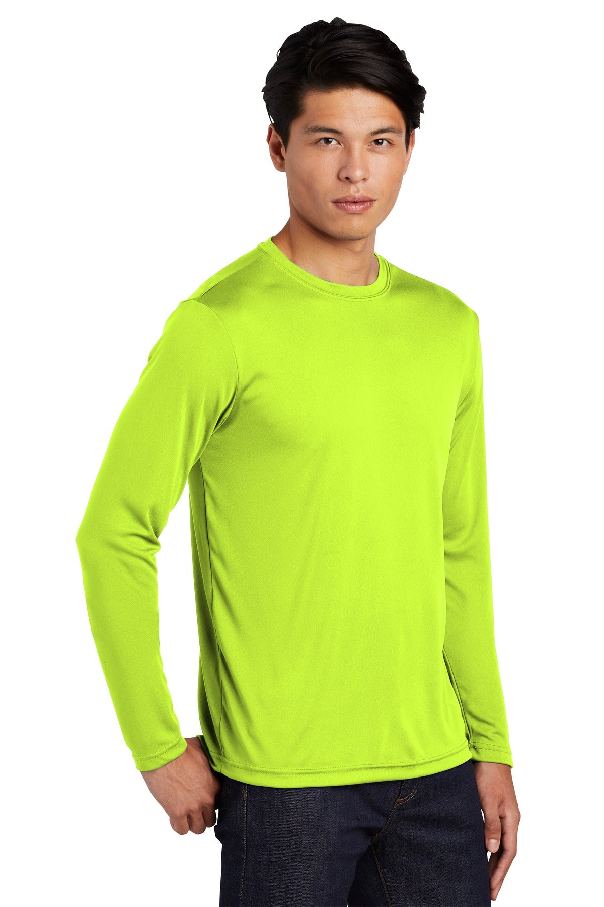 Unisex Long Sleeve PosiCharge Competitor Tee - Neon Yellow