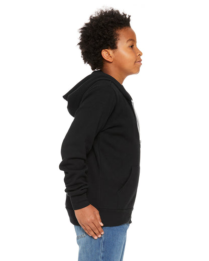 Youth Sponge Fleece Full-Zip Hoodie - Black