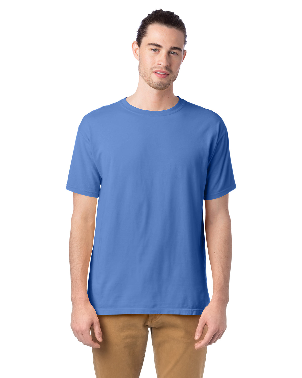 100% Ringspun Cotton Garment-Dyed T-Shirt - PORCH BLUE