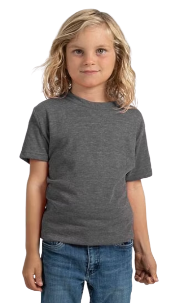 Youth Poly-Rich Tee - Heather Charcoal