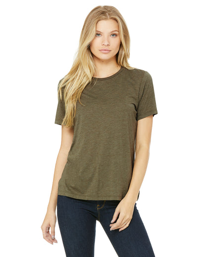 Women's Triblend Relaxed Jersey Short-Sleeve T-Shirt - Olive Triblend
