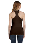 Women's Sheer Mini Rib Racerback Tank - Chocolate