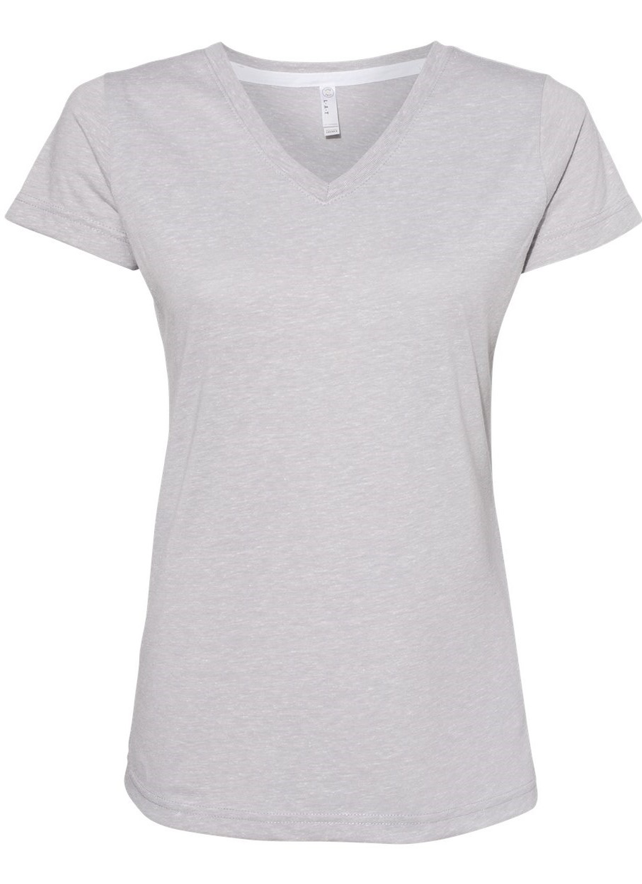 Women's Harborside Melange V-Neck T-Shirt - Gray Melange