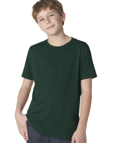 Youth Cotton Crew - Forest Green