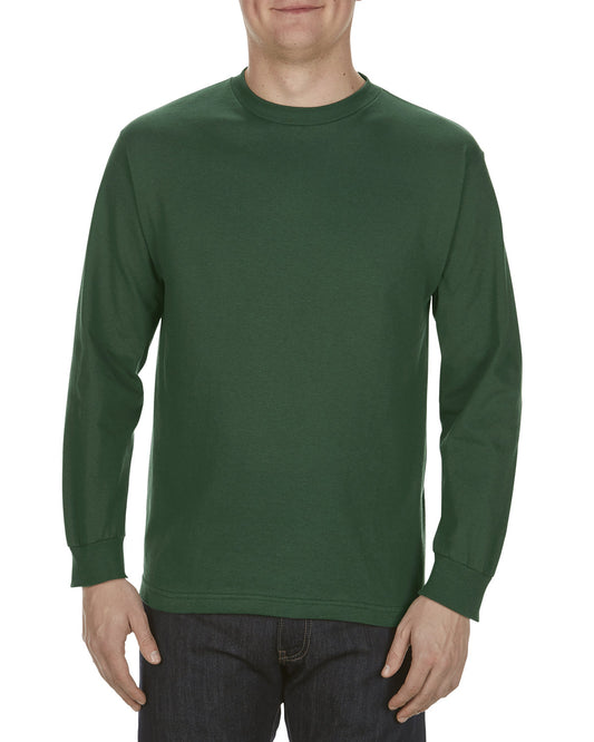 Unisex Heavyweight Cotton Long-Sleeve T-shirt - Forest Green