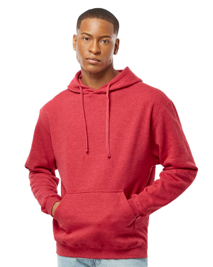 Unisex Fleece Pullover Hoodie - Heather Red