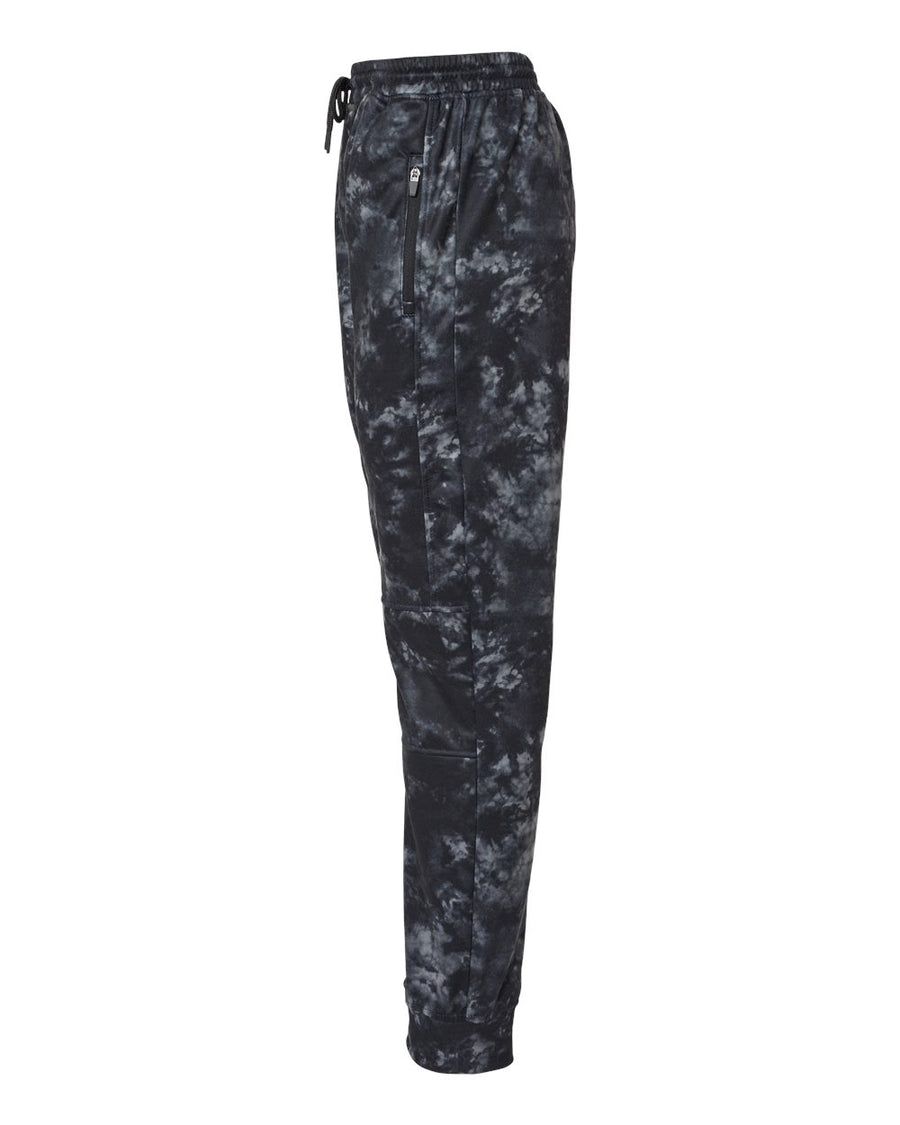 Unisex Heather Performance Jogger Pant - Black Tie Dye