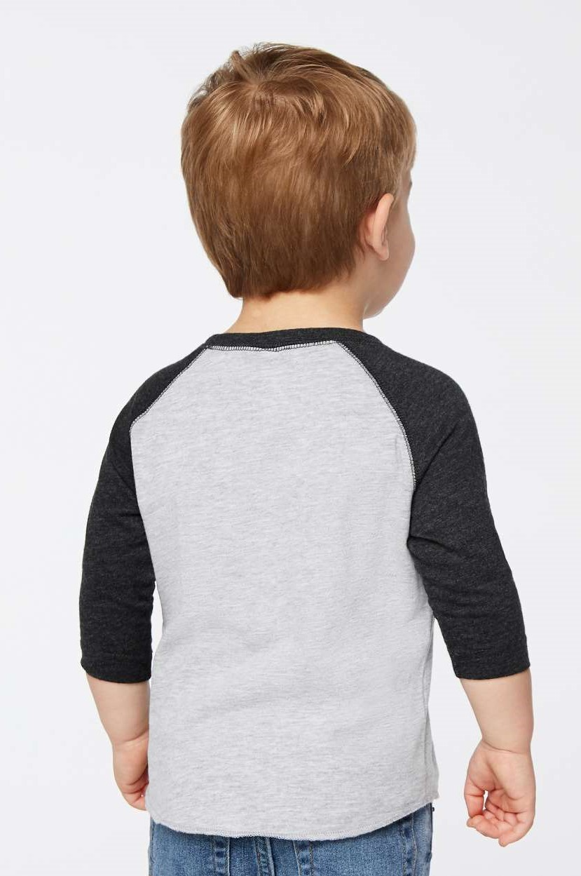 Toddler Baseball T-Shirt - Vintage Heather / Vintage Smoke