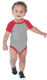 Rabbit Skins RS4430 - Infant Baseball Bodysuit - Vintage Heather / Vintage Red