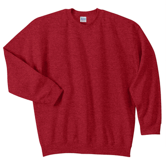 Unisex Heavy Blend���  50/50 Fleece Crew - Antique Cherry Red