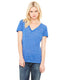 Bella + Canvas B6035 - Ladies' Jersey Short-Sleeve Deep V-Neck T-Shirt - True Royal Marble