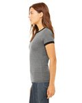 Women's Jersey Short-Sleeve Ringer T-Shirt - Heather Deep / Black