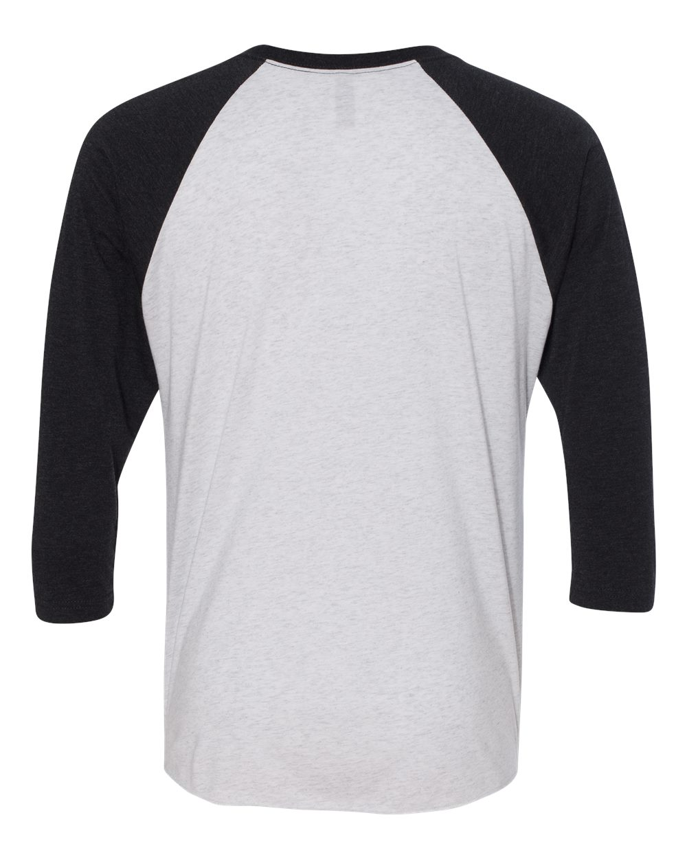 Unisex Triblend 3/4-Sleeve Raglan - Vintage Black / Heather White