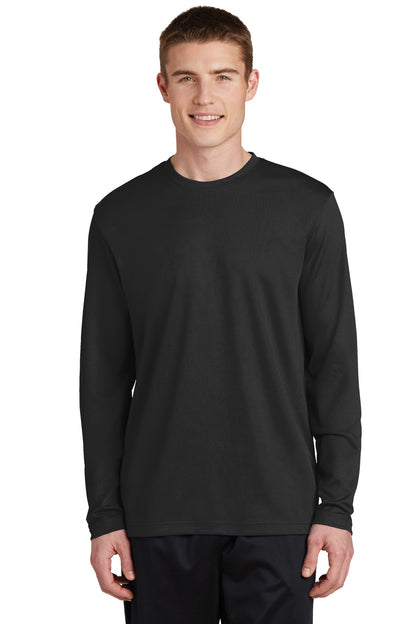 Unisex PosiCharge RacerMesh Long Sleeve Tee - Black