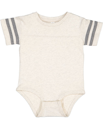 Infant Football Bodysuit - Natural Heather / Granite Heather