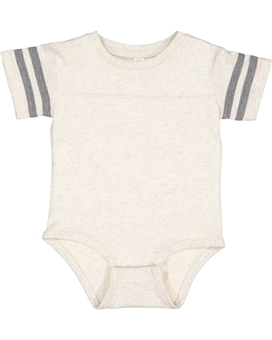 Infant Football Bodysuit - Natural Heather / Granite Heather
