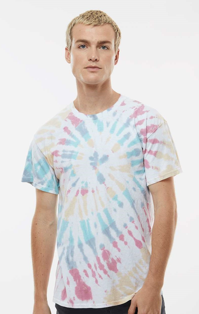 Unisex Multi-Color Spiral Short Sleeve T-Shirt - Desert Rainbow