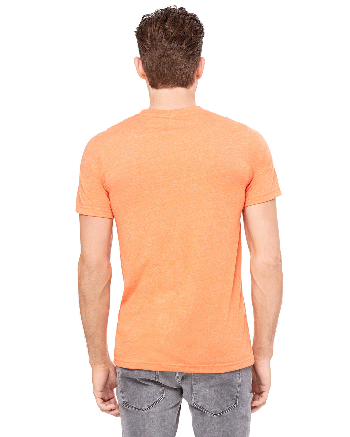 Unisex Triblend V-Neck T-Shirt - Orange Triblend