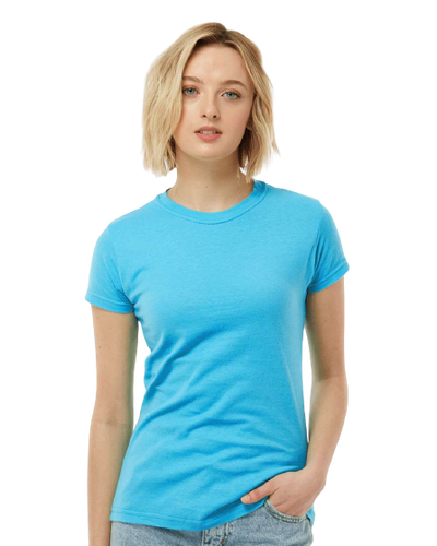 Women's Slim Fit Fine Jersey Tee - Aqua
