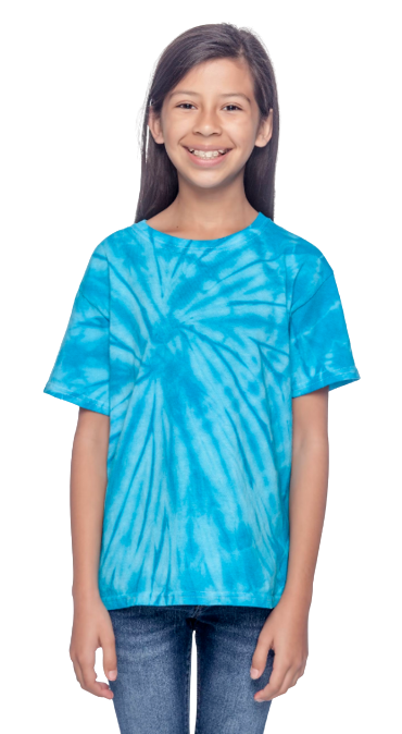 Youth 100% Cotton Spider T-Shirt - Spider Turquoise