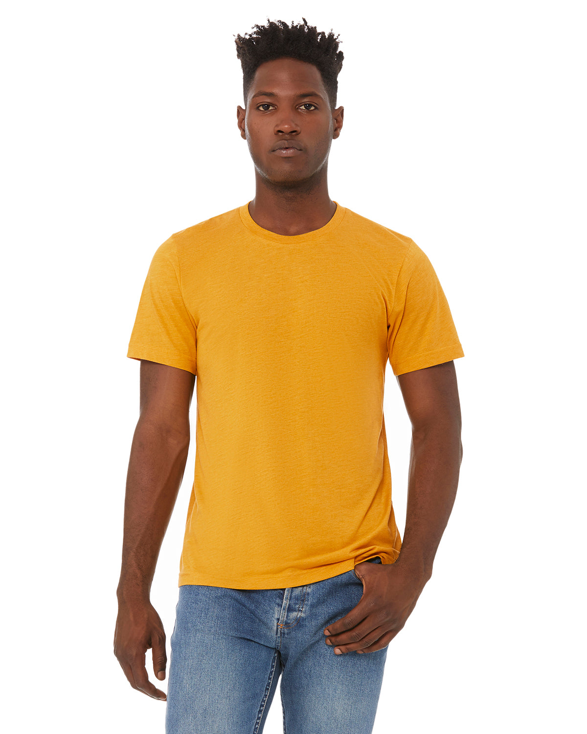 Unisex Triblend T-Shirt - Mustard Triblend