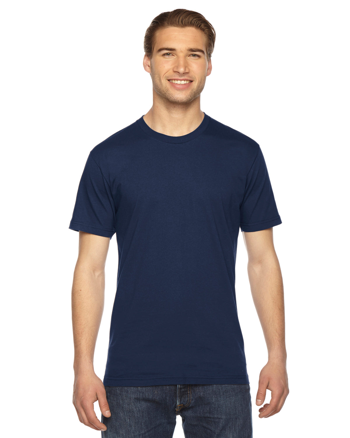 Unisex Fine Jersey Short-Sleeve T-Shirt - Navy