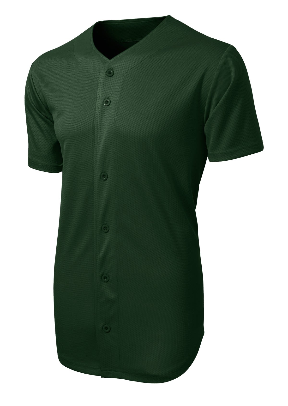 Unisex PosiCharge Tough Mesh Full-Button Jersey - Forest Green