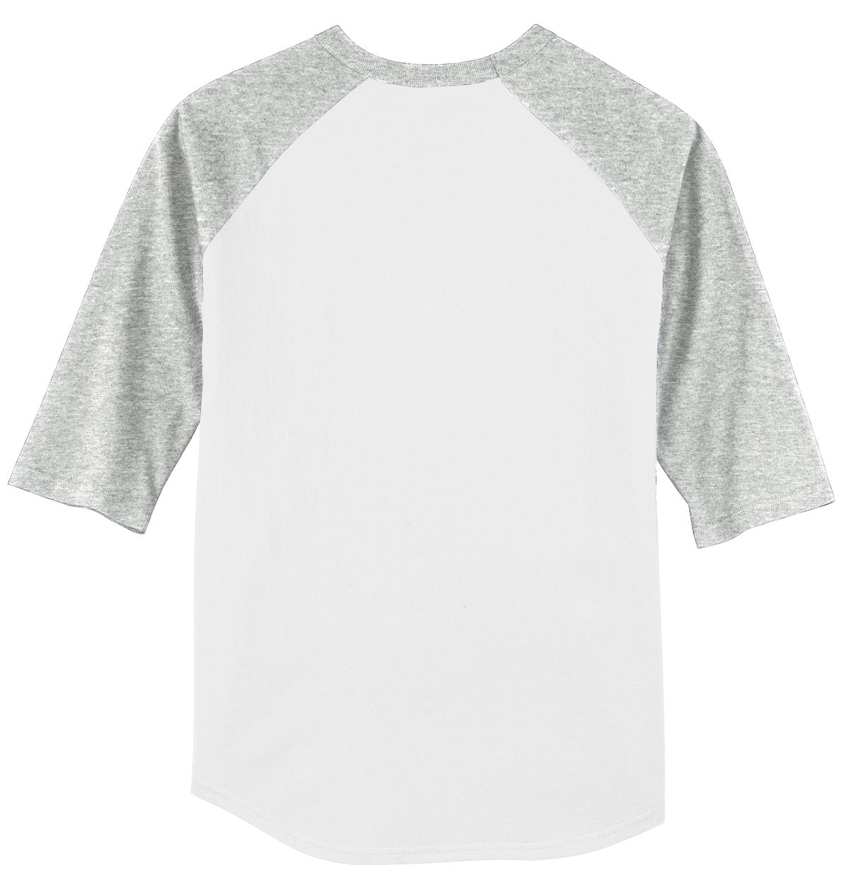 Unisex Colorblock Raglan Jersey - White / Gray Heather