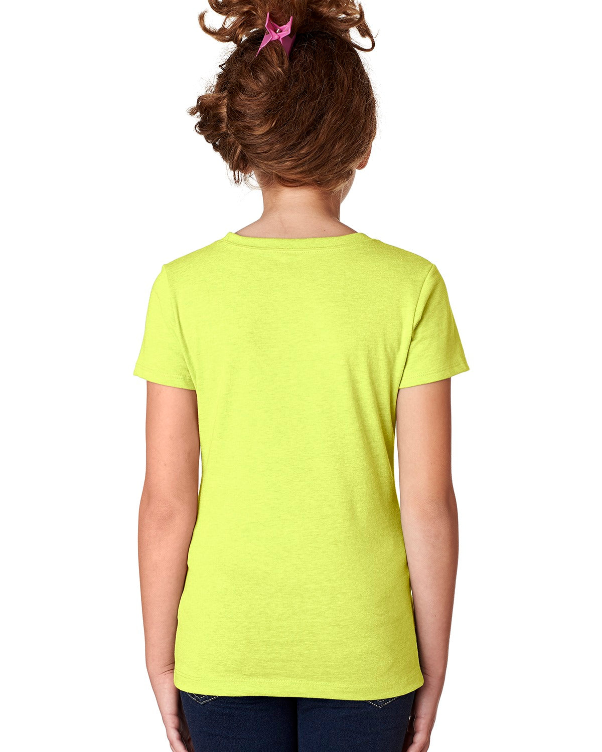 Girl's Youth Princess CVC T-Shirt - Neon Yellow