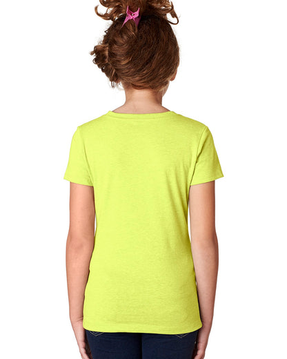 Girl's Youth Princess CVC T-Shirt - Neon Yellow