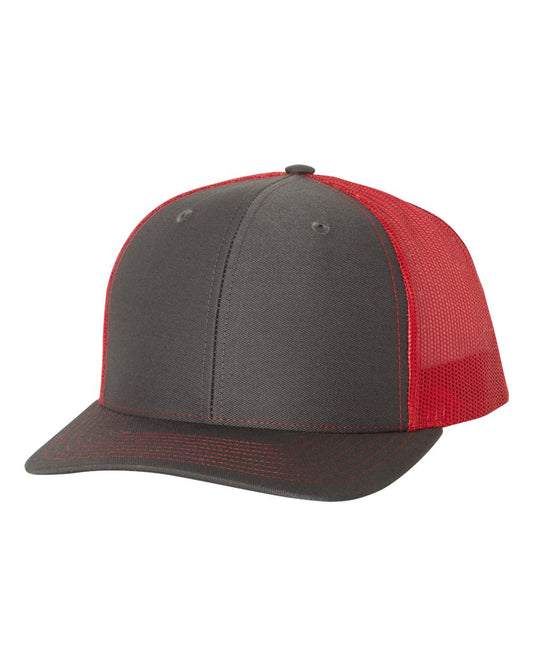 Snapback Trucker Cap - Charcoal / Red