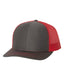Richardson 112 - Snapback Trucker Cap - Charcoal / Red