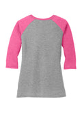 Women's Perfect Tri 3/4-Sleeve Raglan - Fuchsia Fr / Gyf