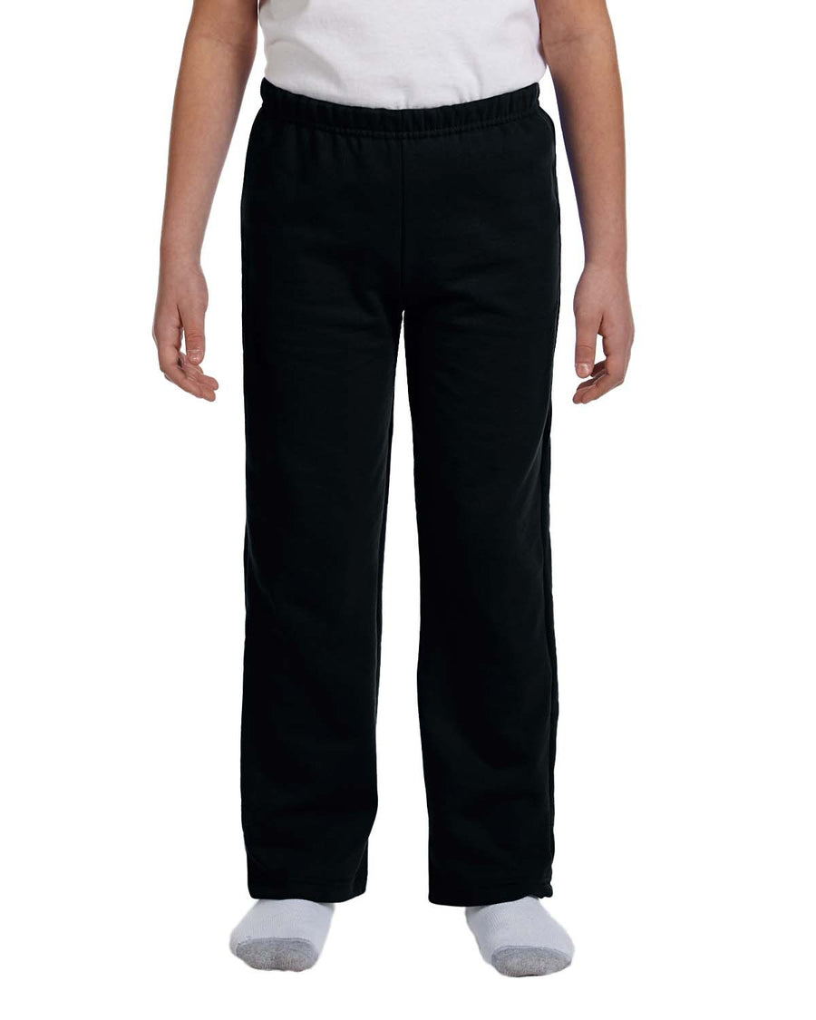 Youth Heavy Blend™ 50/50 Open-Bottom Sweatpants - Black