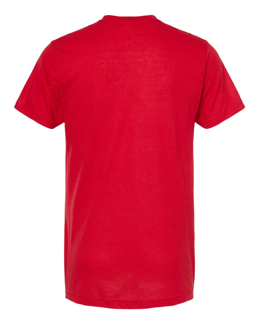 Unisex Poly-Rich V-Neck Tee - Red